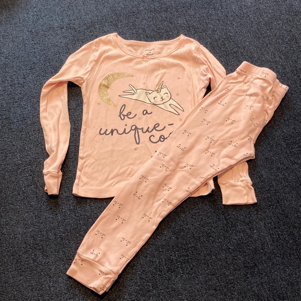 Pink kitty pajamas